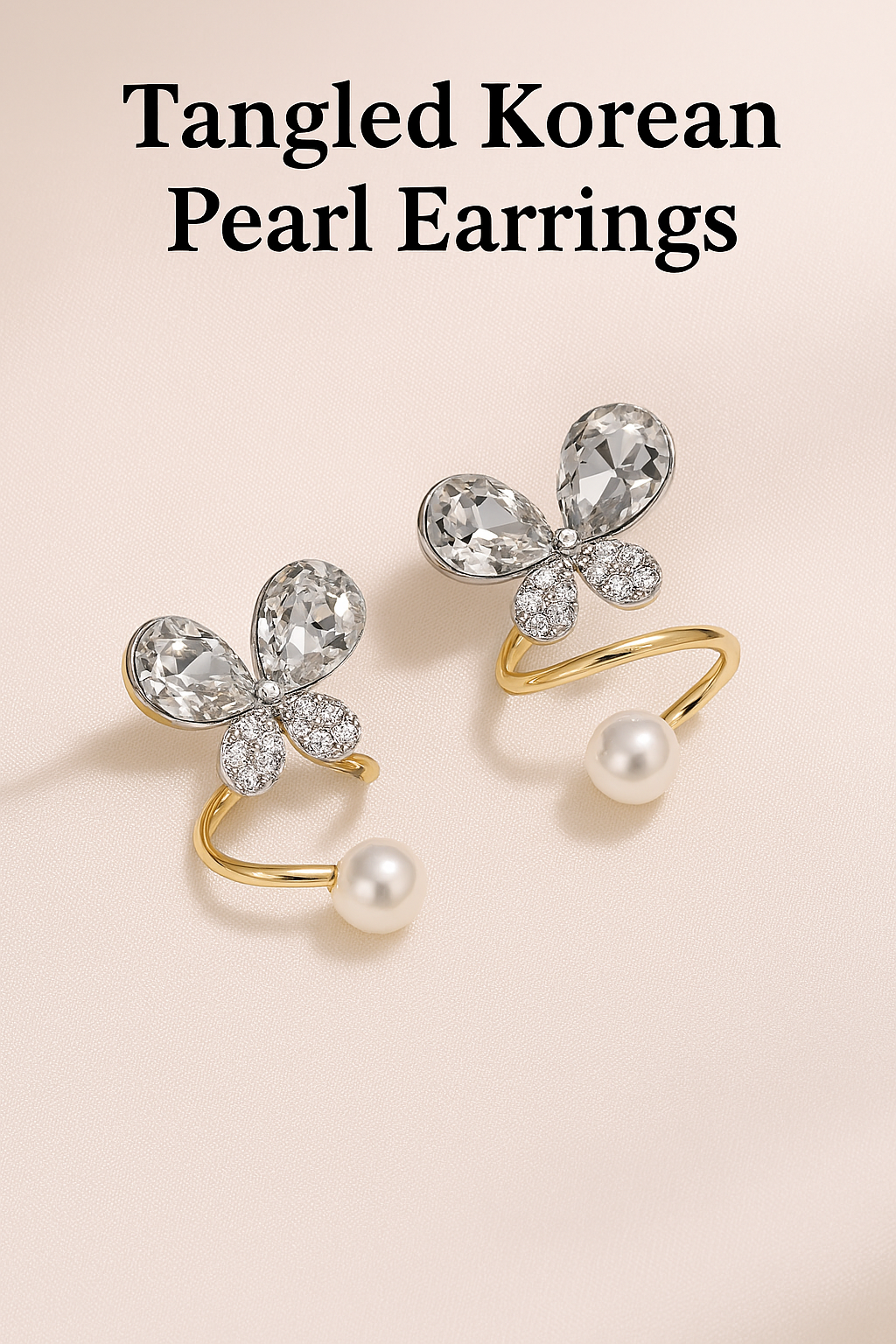 Tangled Korean Pearl Earrings