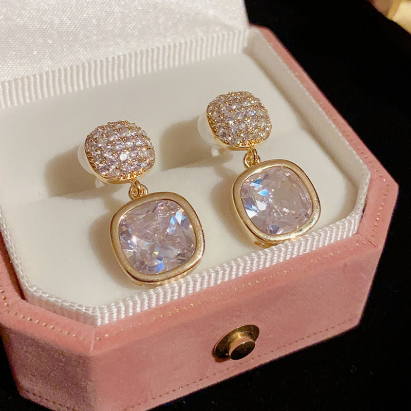 ZJE-163 Korean Zircon Crystal Earrings
